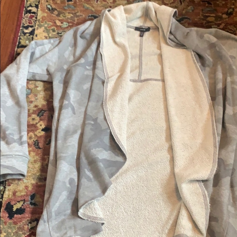 Drew camo cardigan sweatshirt